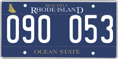 RI license plate 090053