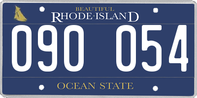 RI license plate 090054