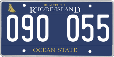 RI license plate 090055