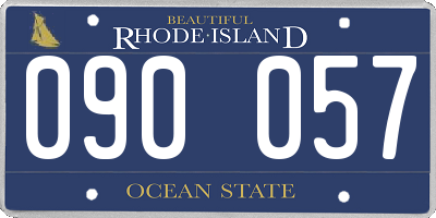 RI license plate 090057