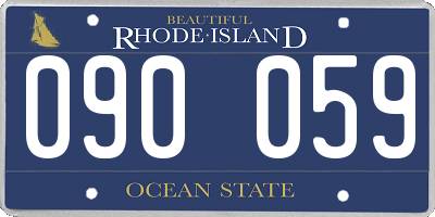 RI license plate 090059