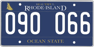 RI license plate 090066