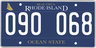 RI license plate 090068
