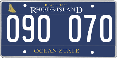 RI license plate 090070