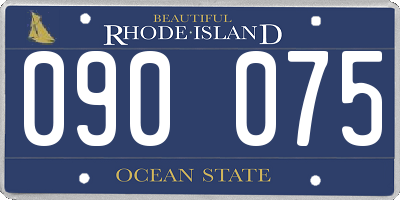 RI license plate 090075