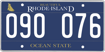 RI license plate 090076