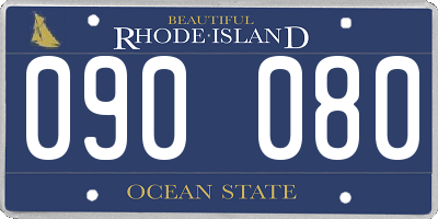 RI license plate 090080