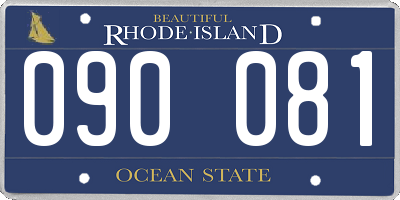 RI license plate 090081