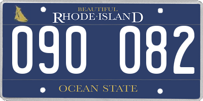 RI license plate 090082