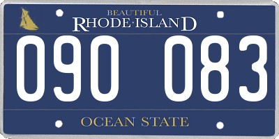 RI license plate 090083