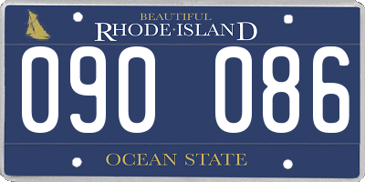 RI license plate 090086