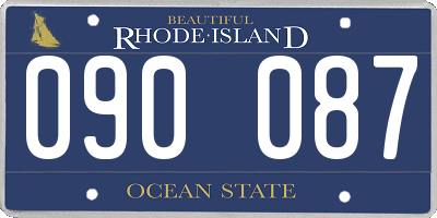 RI license plate 090087