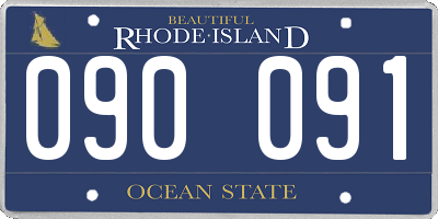 RI license plate 090091