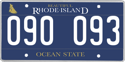 RI license plate 090093