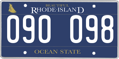 RI license plate 090098