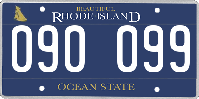 RI license plate 090099