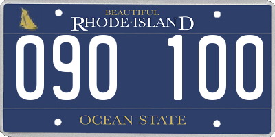RI license plate 090100