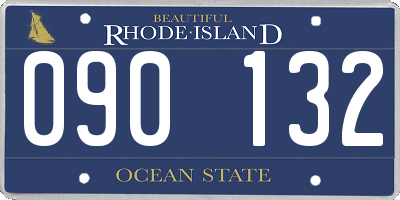 RI license plate 090132