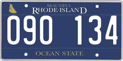 RI license plate 090134