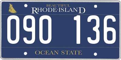 RI license plate 090136