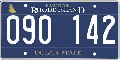 RI license plate 090142
