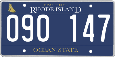 RI license plate 090147