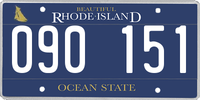 RI license plate 090151
