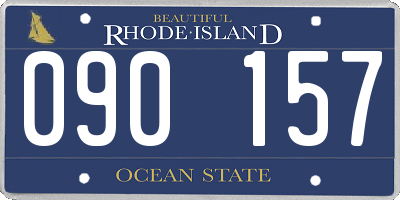 RI license plate 090157