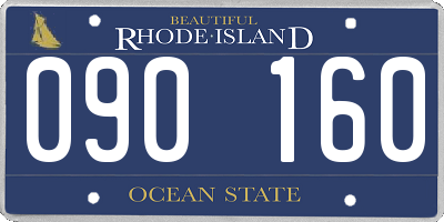 RI license plate 090160
