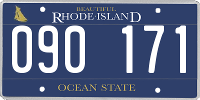 RI license plate 090171