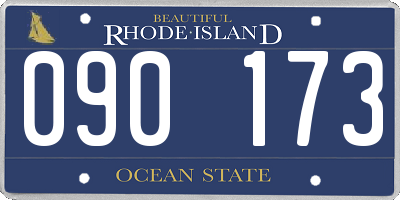 RI license plate 090173