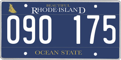 RI license plate 090175
