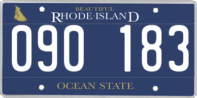 RI license plate 090183