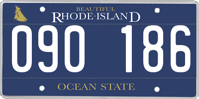 RI license plate 090186