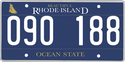 RI license plate 090188