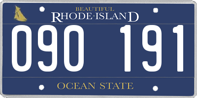RI license plate 090191