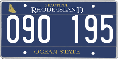 RI license plate 090195