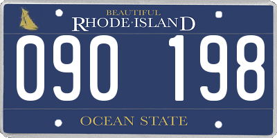 RI license plate 090198