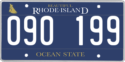 RI license plate 090199