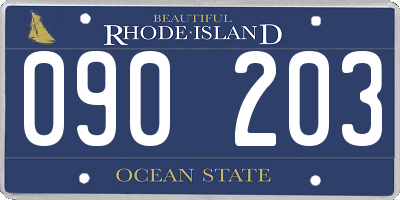 RI license plate 090203