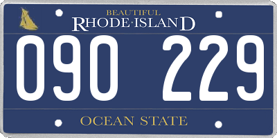 RI license plate 090229