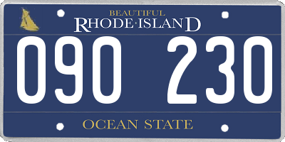 RI license plate 090230