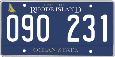RI license plate 090231