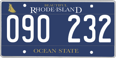 RI license plate 090232