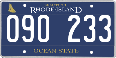 RI license plate 090233
