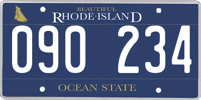 RI license plate 090234
