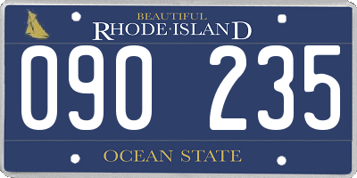 RI license plate 090235