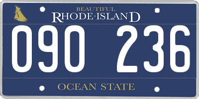 RI license plate 090236