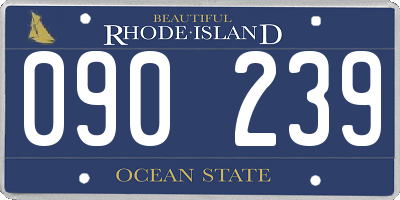 RI license plate 090239