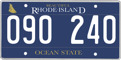 RI license plate 090240